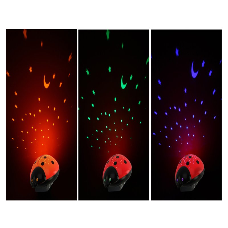 Lieveheersbeestje wandlampje, zwart / rood